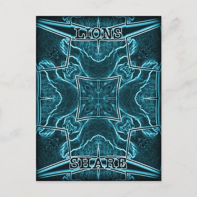 Cartão Postal Lion wits (Frente)