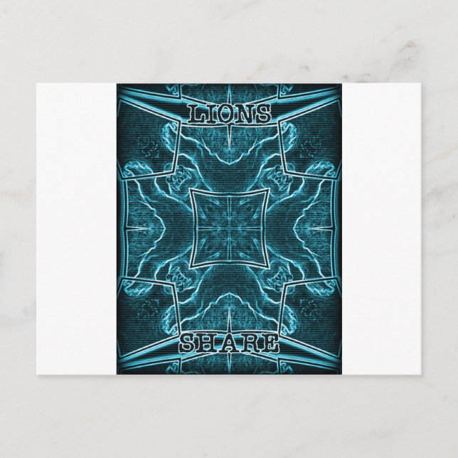 Cartão Postal Lions Compartilham Impressão (Frente)