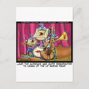 Cartão Postal Lip Naufragando Banda Engraçado Camisetas Mogas e