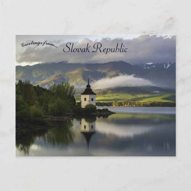 Cartão Postal Liptovska Mara República Eslovaca (Frente)