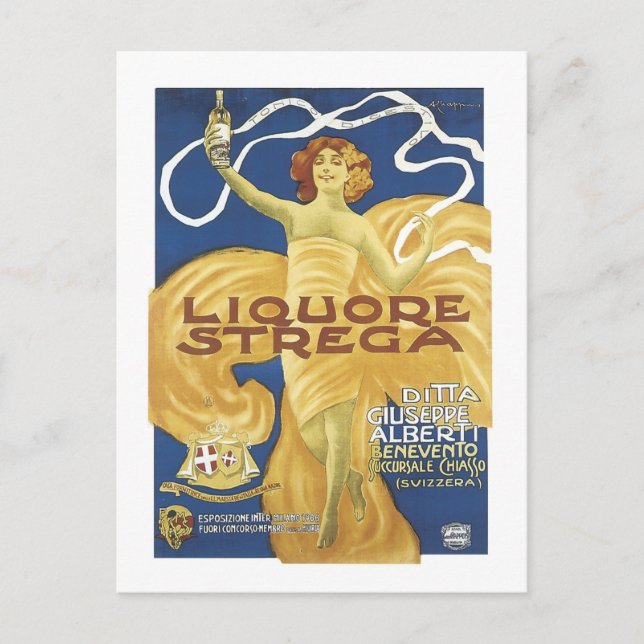 Cartão Postal Liqoure Strega (Frente)