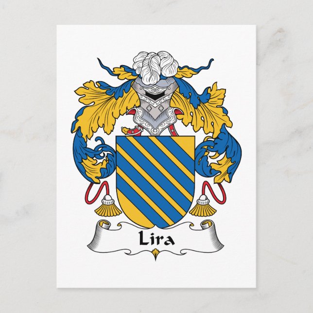 Cartão Postal Lira Family Crest (Frente)