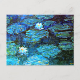 Cartão Postal Lírios-d'água (azul) de Claude Monet
