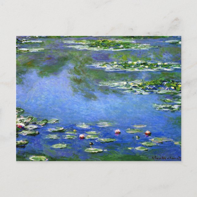 Cartão Postal Lírios d'água de Claude Monet (Frente)
