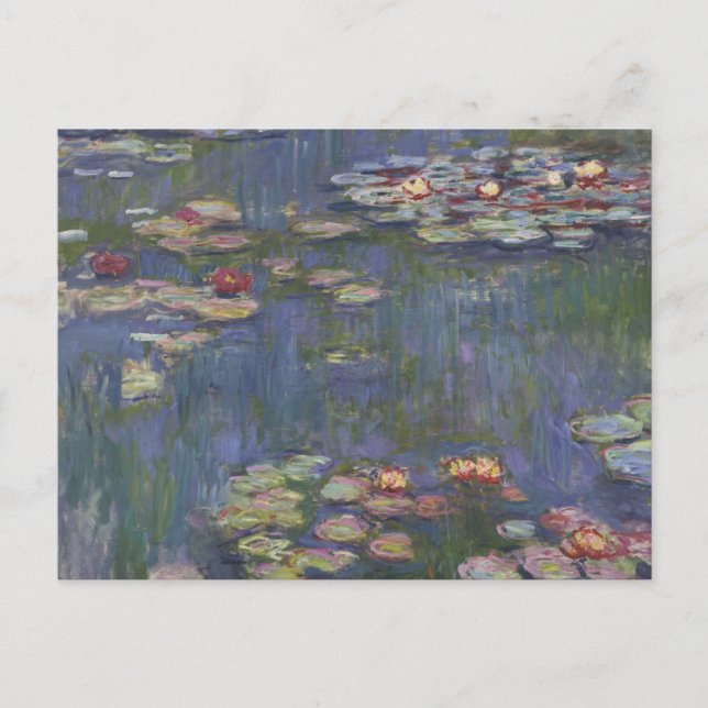 Cartão Postal Lírios d'água de Claude Monet (Frente)