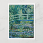 Cartão Postal Lírios de água e Ponte Japonesa por Monet<br><div class="desc">Esta pintura a óleo é "Water Lily and Japan Bridge" feita em 1899 pelo artista impressionista francês Oscar Claude Monet (1840-1926).     É nossa Série de Belas Artes nº 100.</div>