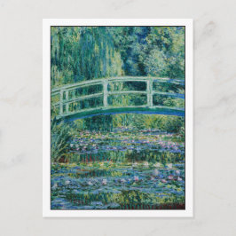 Cartão Postal Lírios de água e Ponte Japonesa por Monet