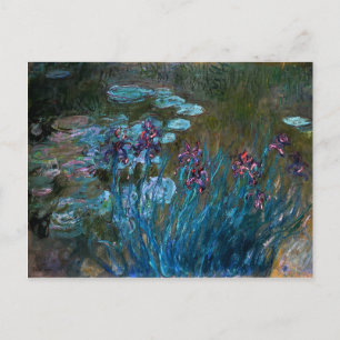 Cartão Postal Lírios e Irises, Claude Monet