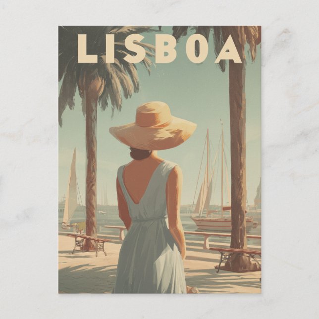 Cartão Postal Lisboa anos 50 vintage (Frente)