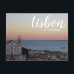 Cartão Postal Lisboa Portugal Alfama Sunset<br><div class="desc">Olá! Espero que goste desta foto que tirei! Sinta-se livre para adicionar seu próprio texto e verifique minhas compras para mais!</div>