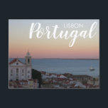 Cartão Postal Lisboa Portugal Alfama Sunset<br><div class="desc">Olá! Espero que goste desta foto que tirei! Sinta-se livre para adicionar seu próprio texto e verifique minhas compras para mais!</div>