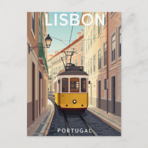 Cartão Postal Lisboa Portugal Clássico Bonde 28 Vintage