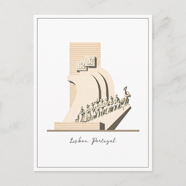 Cartão Postal Lisboa Portugal Monumento às Descobertas (Frente)