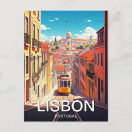 Cartão Postal Lisboa Portugal Panteão Alfama Anime
