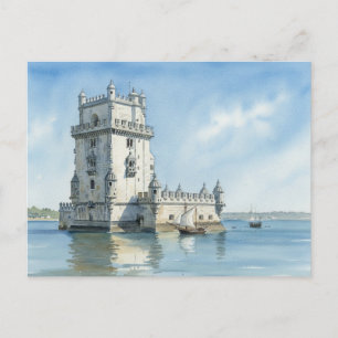 Cartão Postal Lisboa Portugal Torre de Belém Viagem
