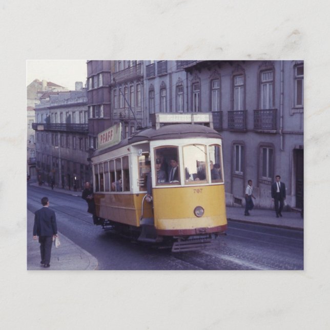 Cartão postal Lisboa Portugal Tram 1965 (Frente)