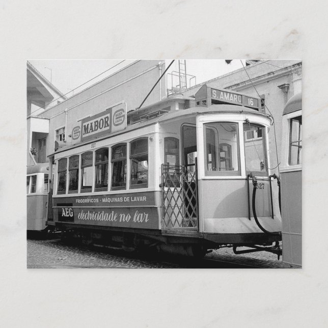 Cartão postal Lisboa Portugal Tram 1969 (Frente)
