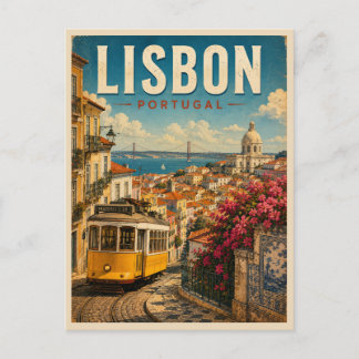 Cartão Postal Lisboa Portugal Viagem Antiga