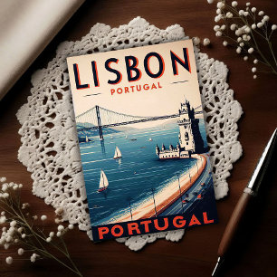 Cartão Postal Lisboa Portugal Viagem Antiga
