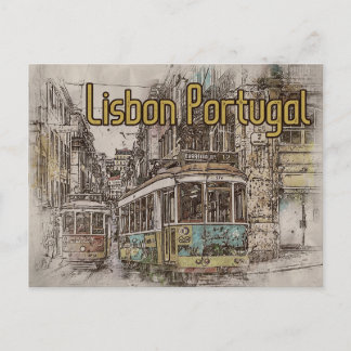 Cartão Postal Lisbon Portugal Travel Postcard