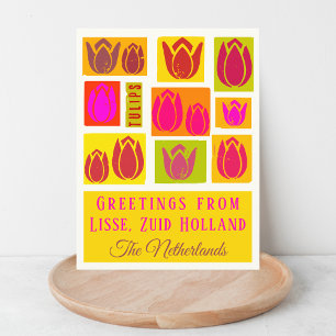 Cartão Postal Lisse Tulips Países Baixos Zuid Holland