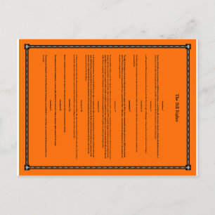 Cartão Postal Lista de Direitos