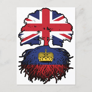 Cartão Postal Listenstaine Liechtenstein Reino Unido