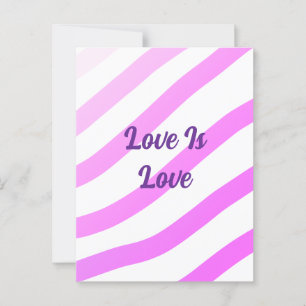 Cartão Postal Listras cor-de-rosa, amor pastel é orgulho de amor