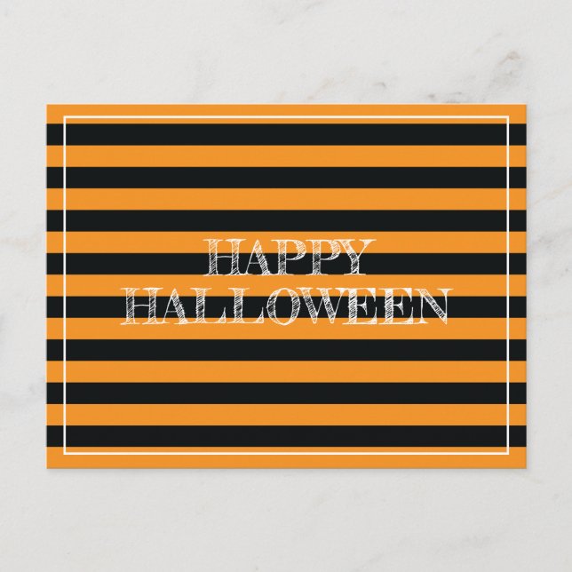 Cartão Postal Listras de Halloween (Frente)