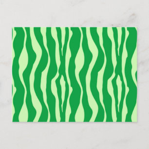Cartão Postal Listras de zebra - Lâminas de Verde limão