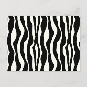 Cartão Postal Listras de zebra - Preto e Branco