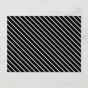 Cartão Postal Listras diagonais - preto e branco