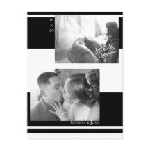 Listras Minimalistas Casamento Preto e Branco