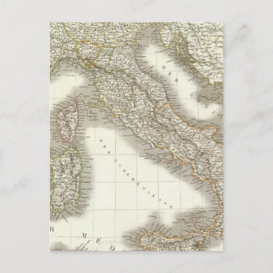 Cartão Postal L'Itália - Mapa da Itália