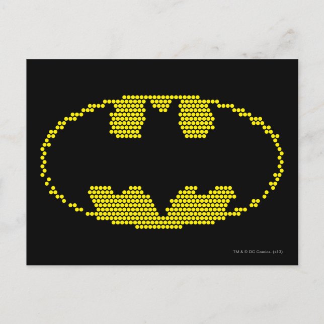 Cartão Postal Lite-Brite Bat Emblem (Frente)
