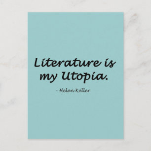 Cartão Postal Literatura É Minha Utopia