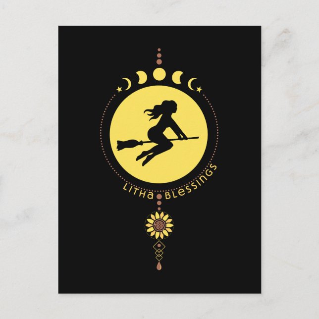 Cartão Postal Litha Blessings (Frente)