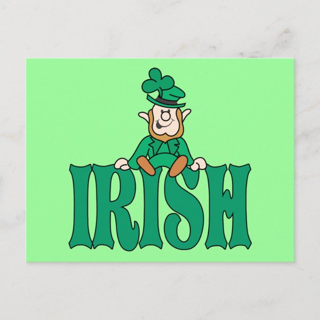 Cartão Postal Litle Irish Leprechaun (Frente)