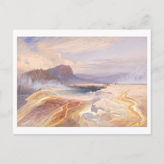 Cartão Postal Litógrafo de Excelente azul-Primavera azul-Yellows (Frente)