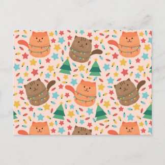 Cartão Postal Little and Cute Christmas Kitten