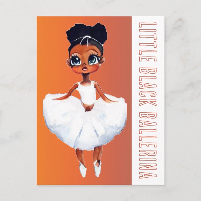 Cartão Postal Little Black Ballerina (Frente)