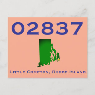 Cartão Postal Little Compton, RI Zip Code - 02837 - Sakonnet, LC