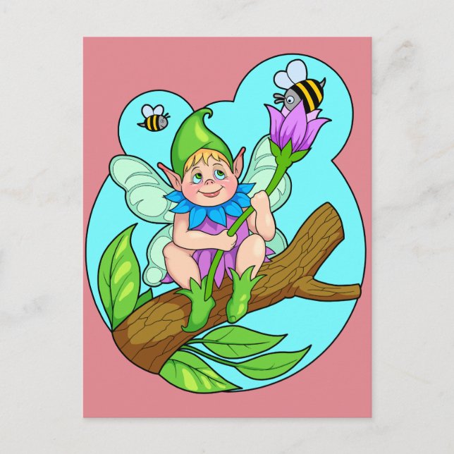 Cartão Postal little Elf (Frente)