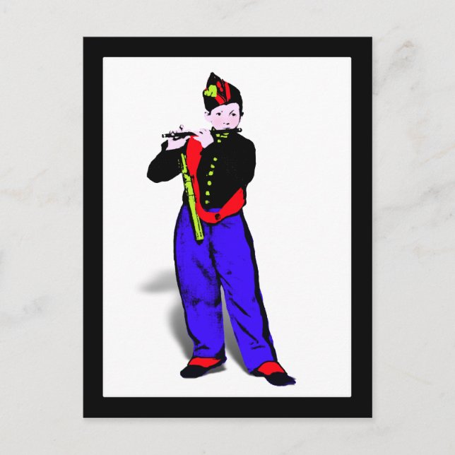 Cartão Postal Little Flutist ala de Manet (Frente)