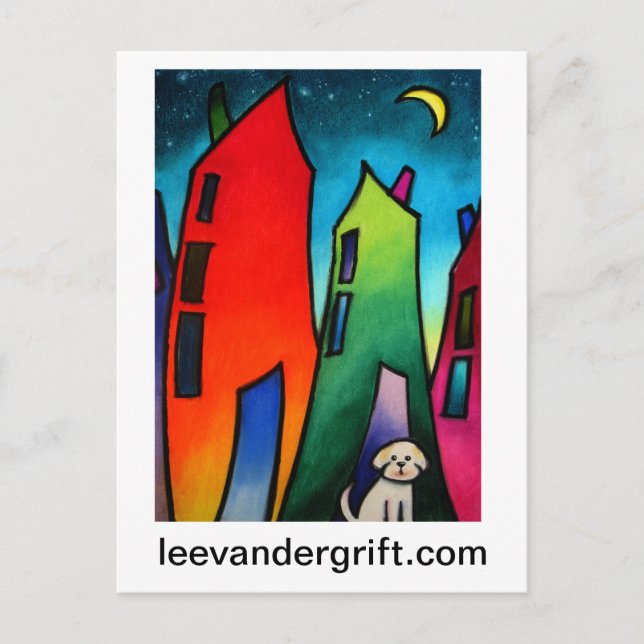 Cartão Postal Little Lost dog.09 smlrjpg, leevandergrift.com (Frente)