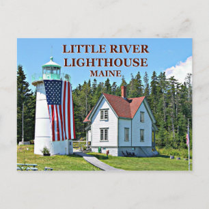 Cartão Postal Little River Lighthouse, Cartão-postal Maine