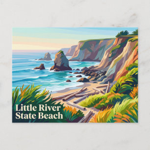 Cartão Postal Little River State Beach Califórnia