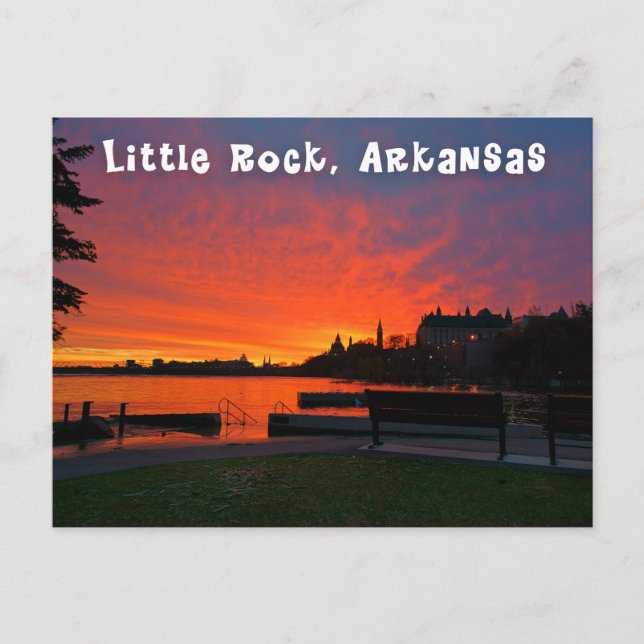 Cartão Postal Little Rock Arkansas Sunset (Frente)