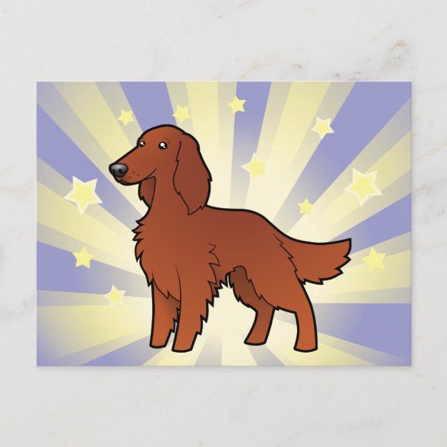 Cartão Postal Little Star Irish / English / Gordon / Setter de R (Frente)