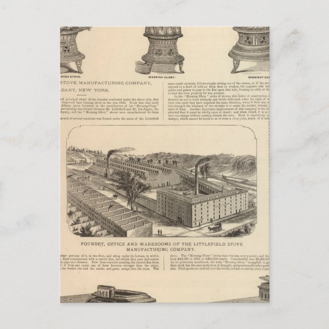 Cartão Postal Littlefield Stove Manufacturing Company (Frente)